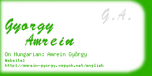 gyorgy amrein business card
